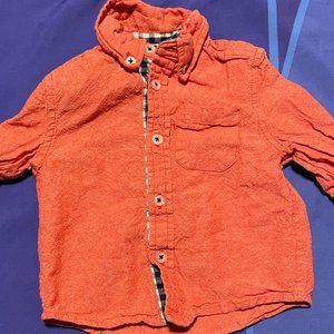 🔥6/$10🔥 First Impressions Baby Boy Button--Down Shirt, 6-9 Months, Red
